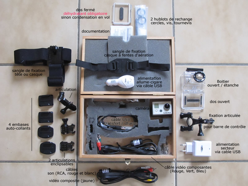 GoPro du Grenoble Chartreuse Vol Libre (GCVL) et accessoires