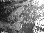 Animation satellite dans le canal visible sur la France