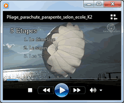 vido sur le pliage du parachute de secours de vol libre